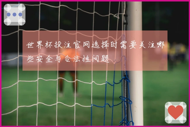 世界杯投注官网选择时需要关注哪些安全与合法性问题