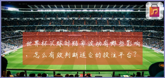 世界杯买球时赔率波动有哪些影响，怎么有效判断适合的投注平台？